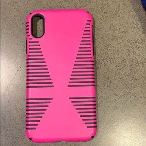 iPhone XR Pink and Black Phone Case